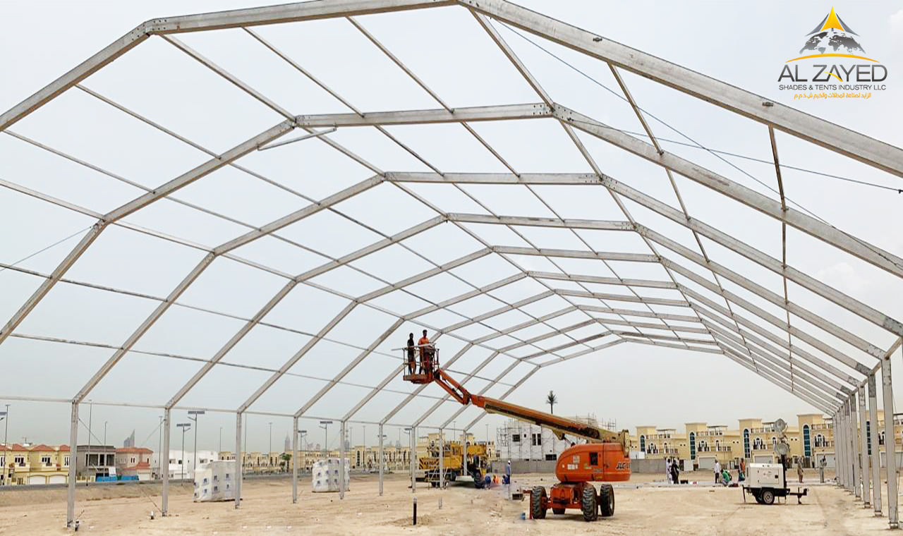 Construction site tent